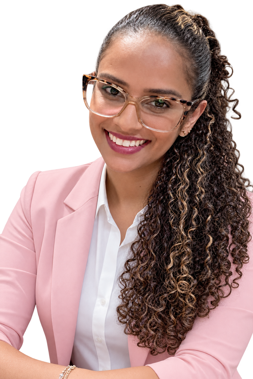 Foto de Jacqueline Souza em seu consultório